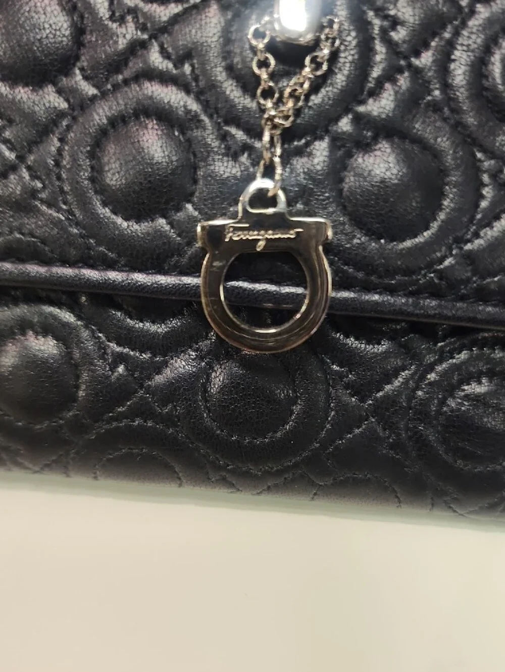 Salvatore Ferragamo Quilted Gancini Continental Flap Wallet